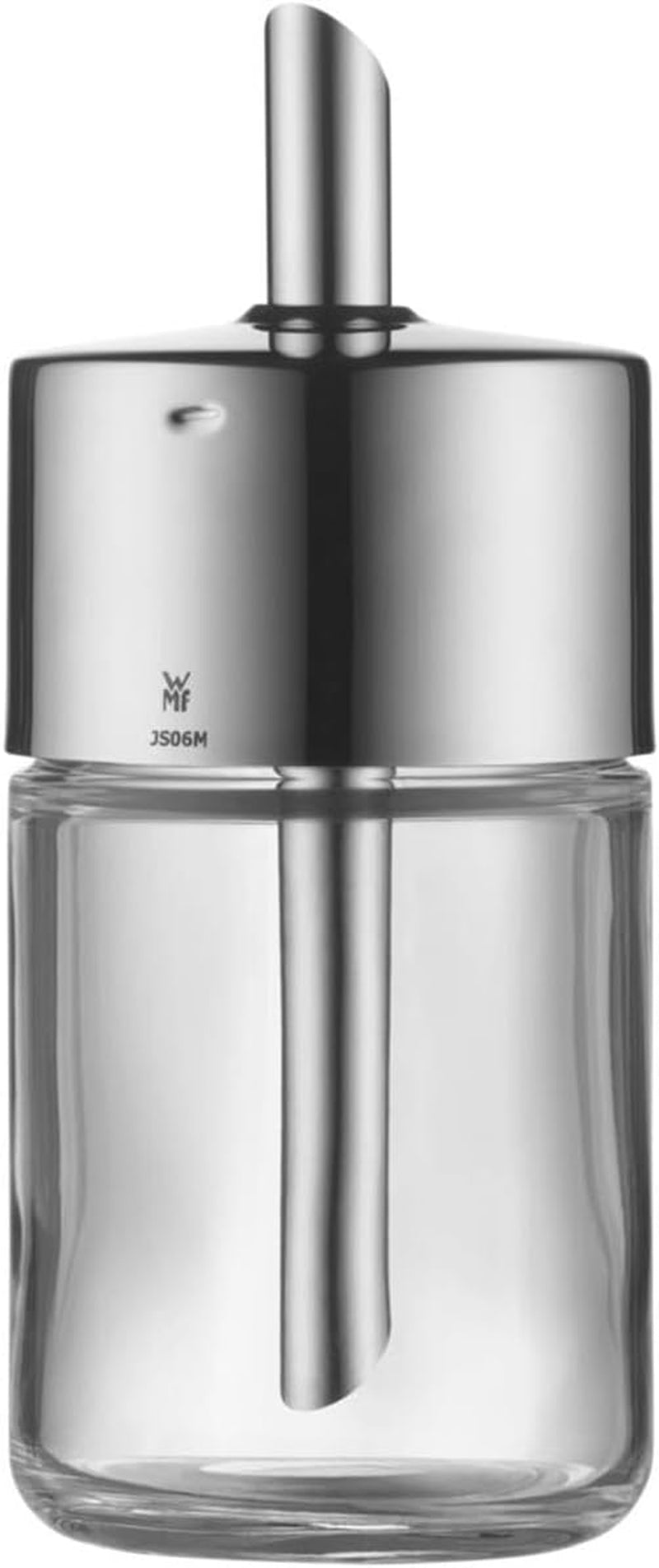 WMF Barista Zuckerstreuer 240 g, Glas, Zuckerspender, Cromargan Edelstahl poliert, ideal für weißen/braunen Zucker, Kakao oder als Gewürzstreuer