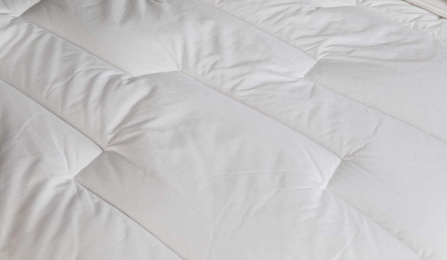 COLAS NORMAND Thermoregulierende Steppdecke, Cool In, Temperiert, 140 x 200 cm, Schweiß, optimale Belüftung, 100 % Perkal, Fresh Feel, Französisch, 53130255, Weiß Steppdecken und Steppdecken Naty Shop