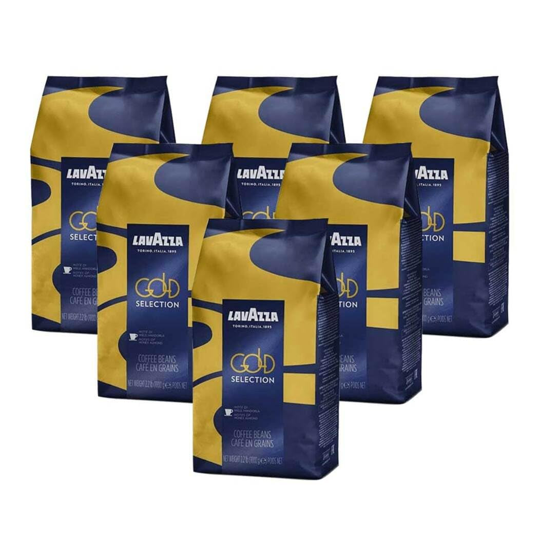 Lavazza Espresso Gold Selection Kaffee, ganze Bohnen, gemahlener Kaffee, 6er Pack, 6 x 1000g