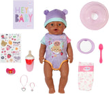 BABY Born Eva – Babypuppe 43 cm – 10 Funktionen inklusive Zubehör und Matratze – Funktioniert komplett ohne Batterien – Geeignet für Kinder ab 3 Jahren
