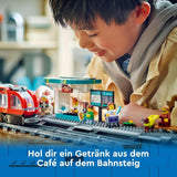 LEGO City Straßenbahn mit Bahnhof, Geschenkidee für Fahrzeugspielzeugfans ab 7 Jahren, mit 6 Minifiguren und einem Blindenhund zum Rollenspiel, Bauspielzeug 60423 Bausets Besuchen Sie den LEGO-Store