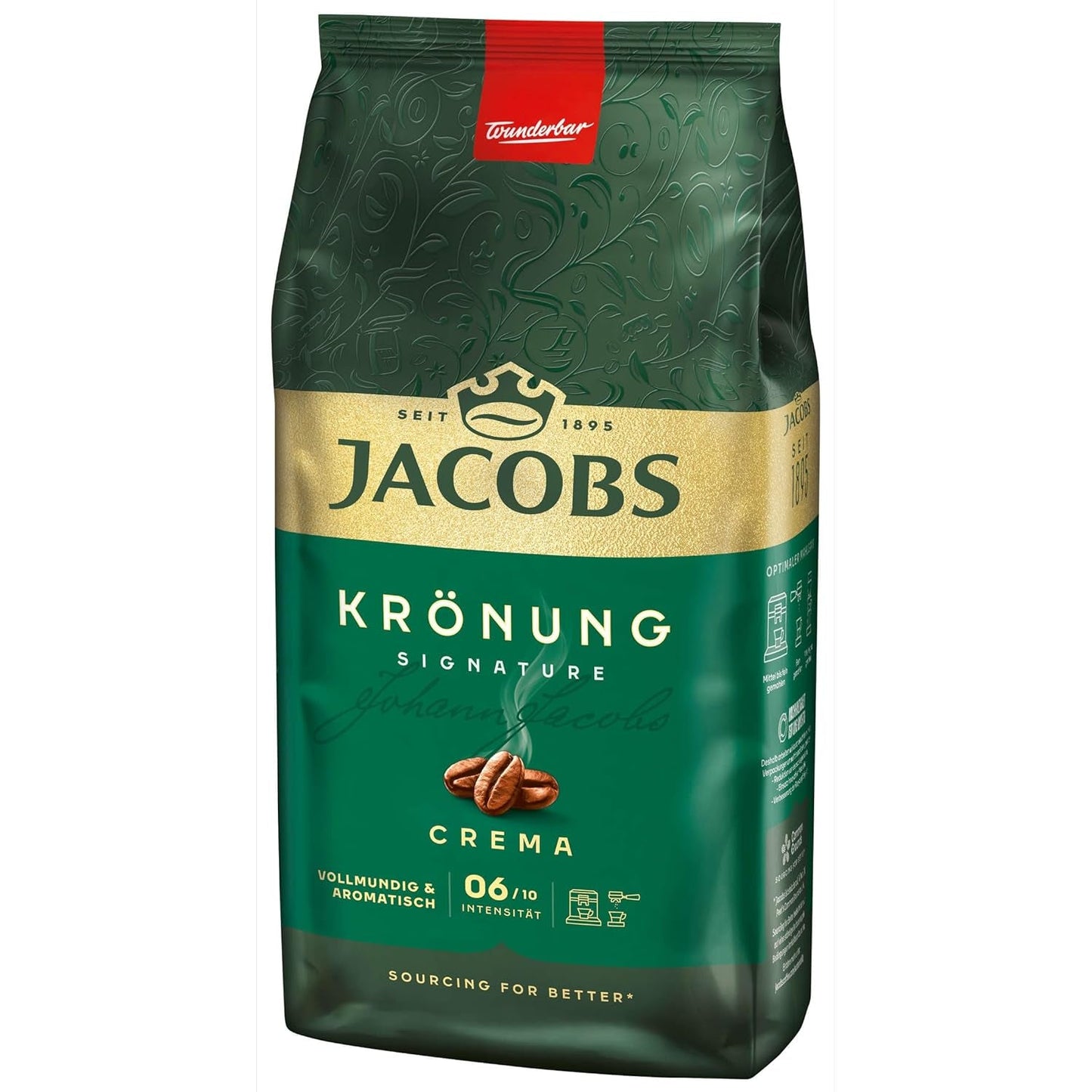 Jacobs Krönung Cream, Ganze Bohnenkaffee, 4er Pack (4 x 1000g)