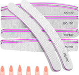 100/180 Nagelfeilen-Set, Gel-Nagelfeilen, Nagelfeilen-Set, Nagelfeile, Gel-Nagelfeile, für Gelnägel, Maniküre, Pediküre, Haustiere (5 Stück, 5 Stile)