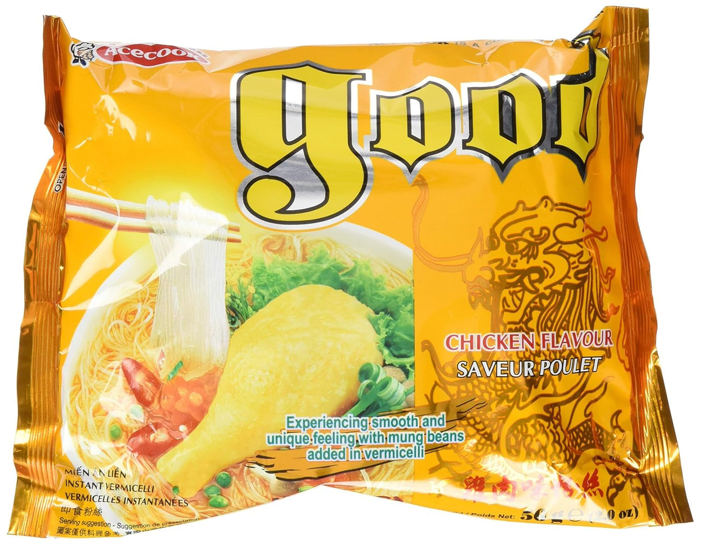 ACECOOK - GD Glas-Instantnudeln mit Huhn - (1 x 57 g)