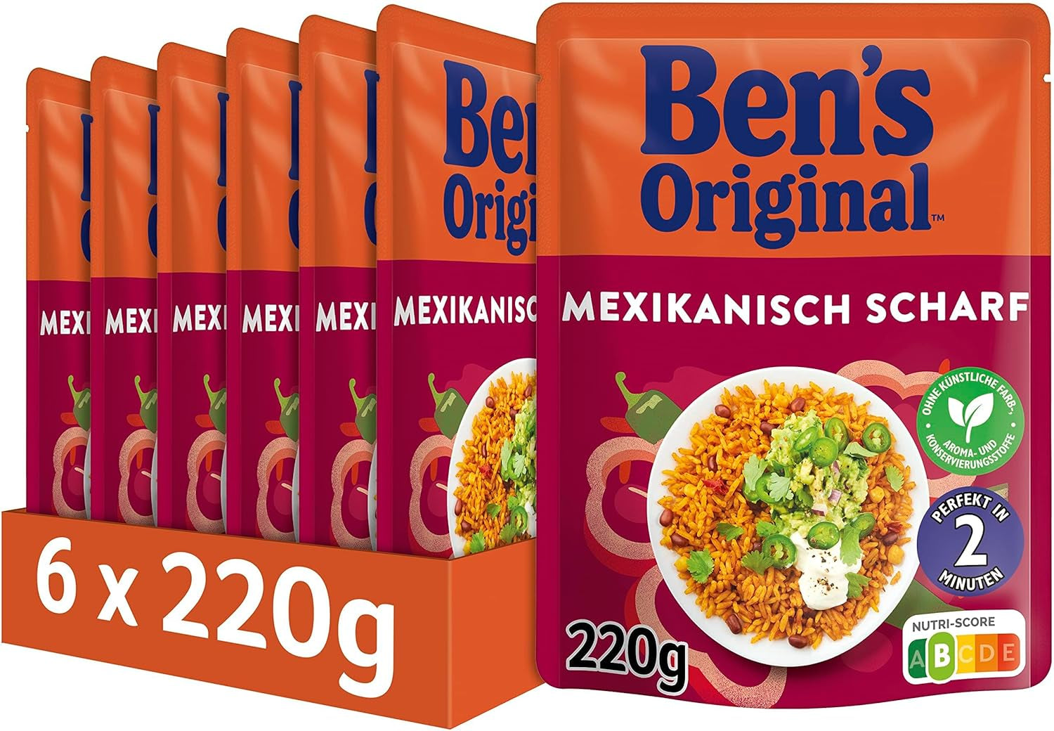BEN'S ORIGINAL™ Mexikanischer Expressreis 6 x 220 g