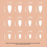 24 Stück lange Nägel zum Aufdrücken, Sarg, künstliche Nägel, Schmetterlingsblume, selbstklebende Nägel, weiß, braun, Acryl-Nagelset, Nagelspitzen, Damen, Frühling, Sommer, Nagelzubehör