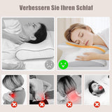 Nackenkissen, orthopädisches Kopfkissen, Memory-Schaum-Kissen, Seitenaufprallkissen – ergonomisches Design, hohle Form für Seiten-, Rücken- und Bauchaufprall, hellgrau, orthopädische Halskissen von Naty Shop