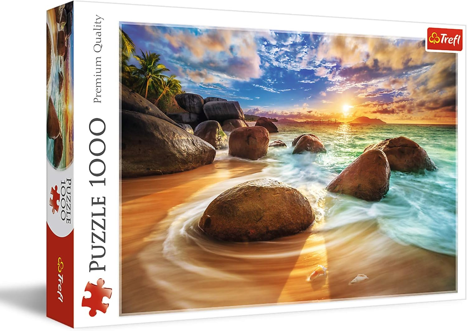 Trefl TR10461 Samudra Beach, Indien 1000-teiliges Premium-Puzzle für Erwachsene und Kinder ab 12 Jahren, farbenfrohes Puzzle Naty Shop Standardtitel