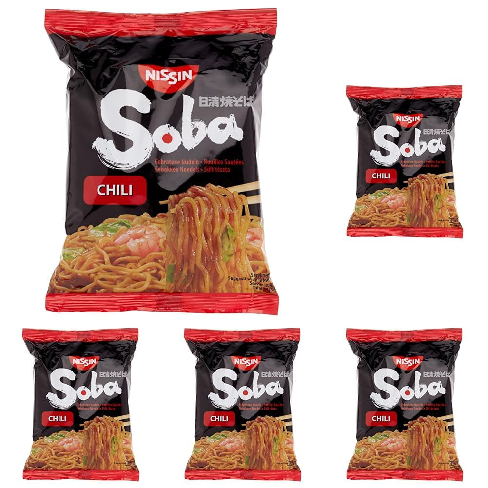 Gebratene Nissin Weizennudeln mit Chiligeschmack, 111g
