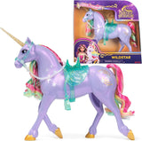 Wildstar-Einhorn von Unicorn Academy – 28 cm großes, originales Sophia-Einhorn aus der Netflix-Serie mit echter Mähne und Schweif, abnehmbarem Zaumzeug, Sattel und Bürste, ab 4 Jahren