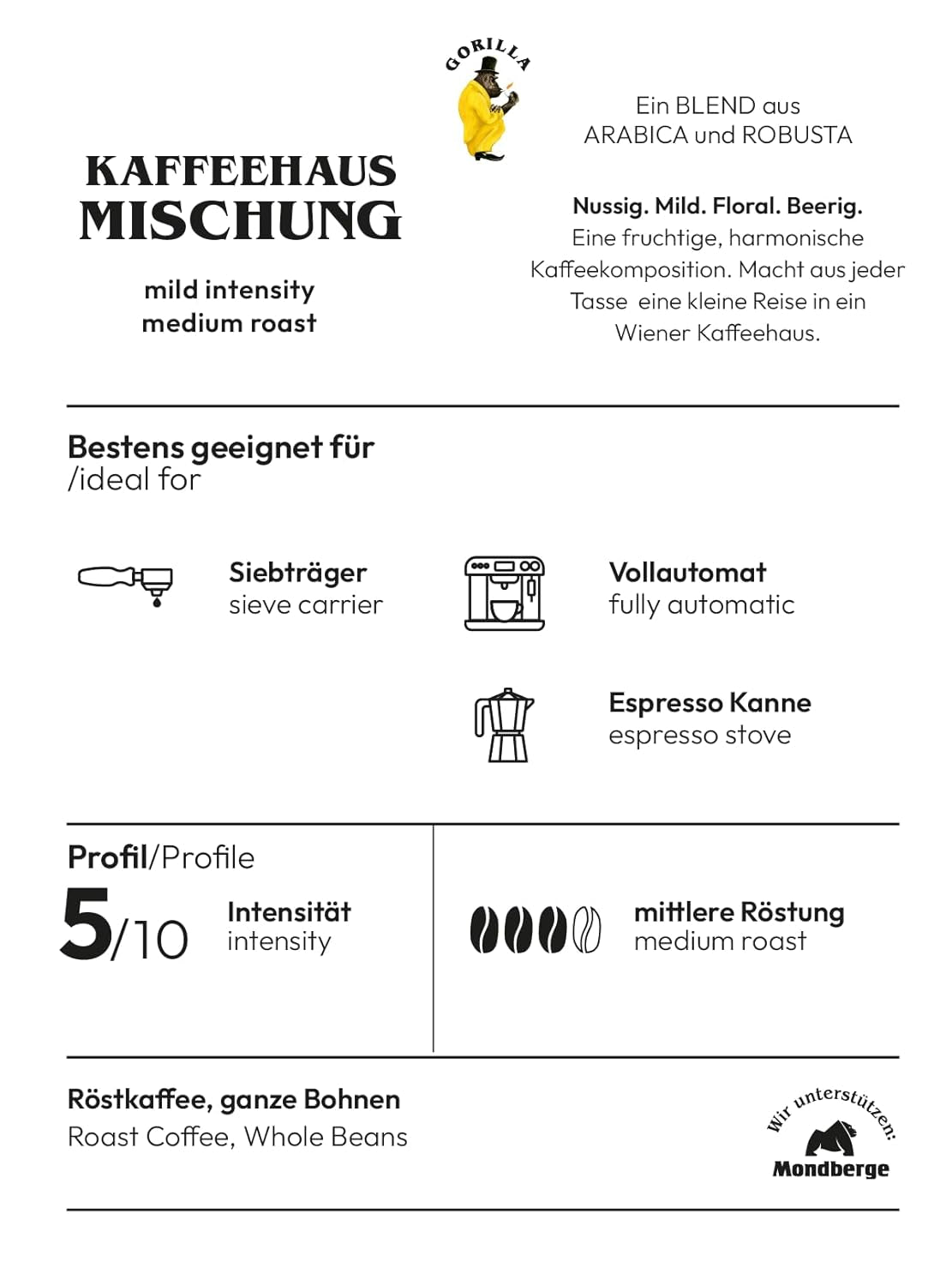 Joerges Kaffeemischung, 1 kg (Verpackung kann variieren) (2er Pack)
