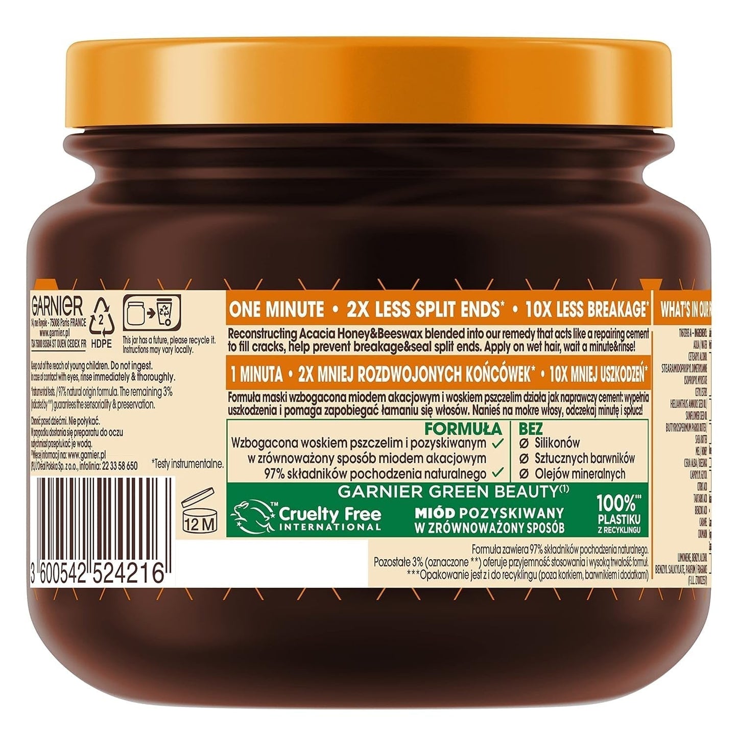 Haarmaske Garnier Botanic Therapy Honey Treasures 340ml Haarmaske Naty Shop