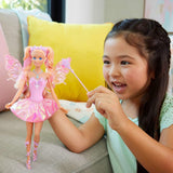 Mattel Barbie-Puppe mit Zauberstab und Modeaccessoires, Fantasy-Thema mit Flügeln und Farbwechsel-Outfit, JCP76, [Mehrfarbig]