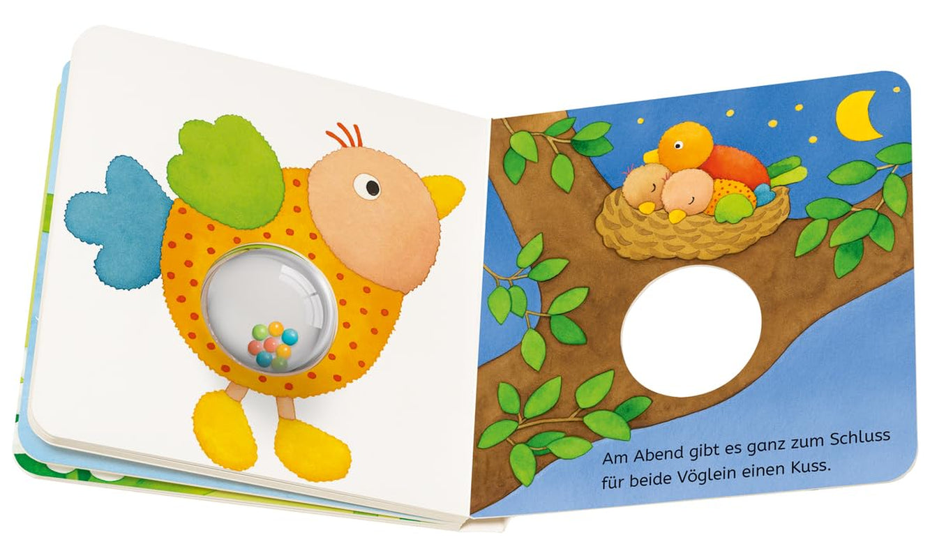 Meine bunten Tiere mit Glöckchen Ri-Ra – Buch mit Glöckchen für Babys ab 6 Monaten, Kinderbuch, Spielbuch: ab 6 Monaten Jucarii Bebe Naty Shop