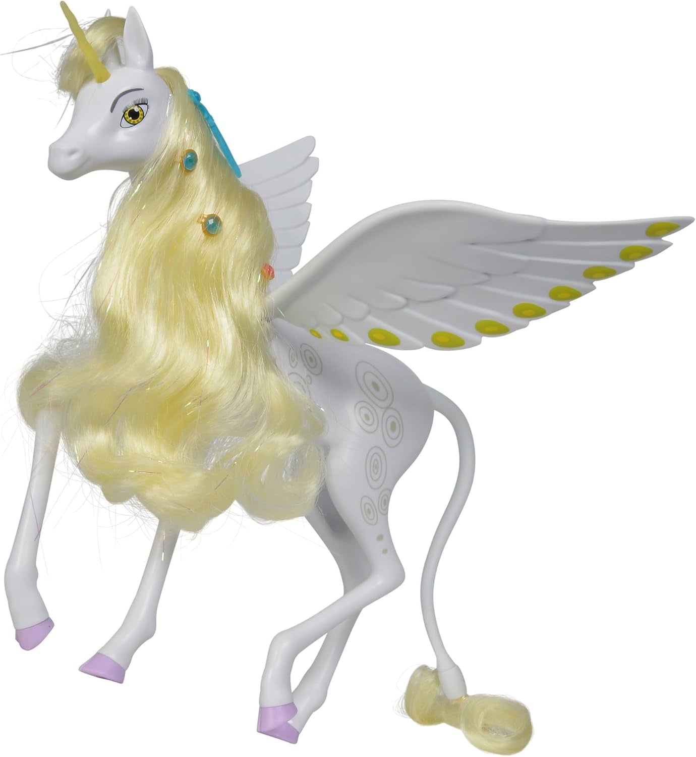 Simba 109480093 – Mia and Me Einhorn Onchao, mit beweglichen Flügeln, Haarspangen, Stylingbürste, Spielzeugpferd, Pony, Centopia, ab 3 Jahren, Pink