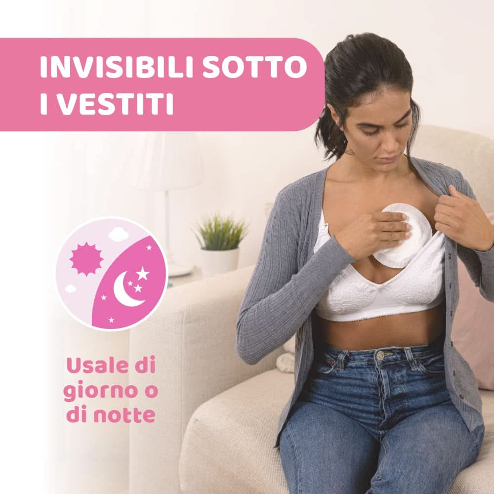 Chicco Acterielle Natural Feeling Stilleinlagen, 30 Stück Lebensmittel- und Stillzubehör Bebe Naty Shop