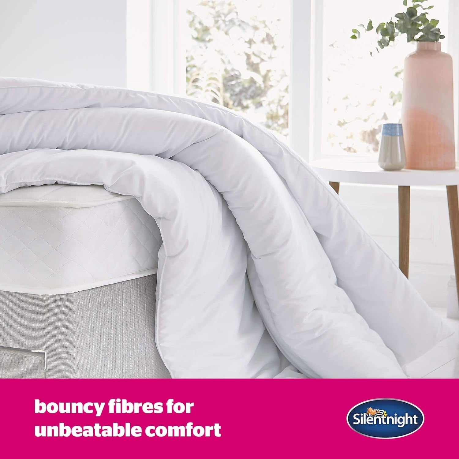 Silentnight Steppdecke „Ultrabounce“, Mikrofaser, weiß, Einzelbett Steppdecken und Steppdecken Naty Shop