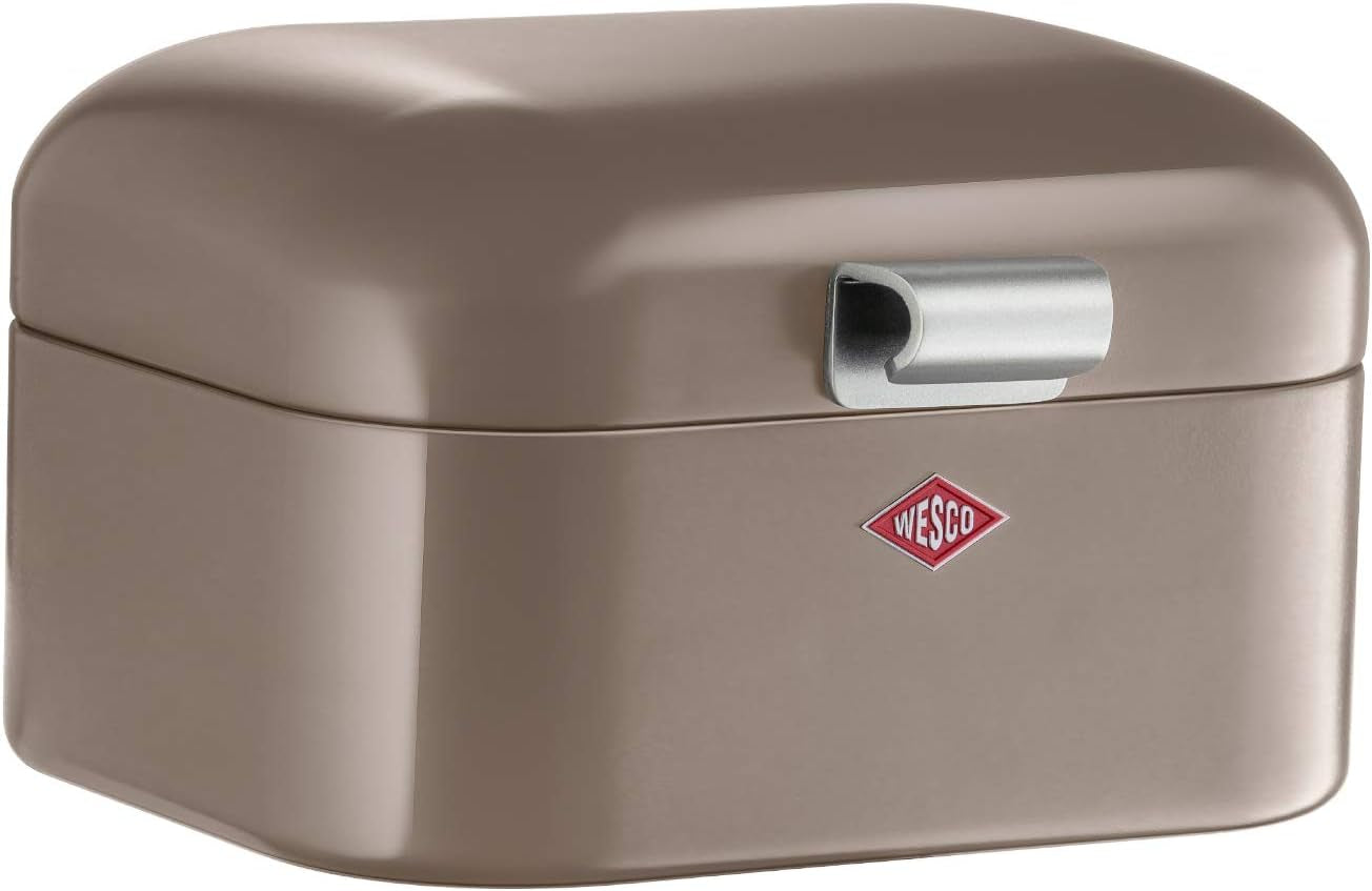 Wesco 235 001 Mini Grandy Brotkorb 17 x 18 x 12 cm (L/B/H) rosa, Edelstahl Frischhalteboxen Naty Shop Warmes Grau