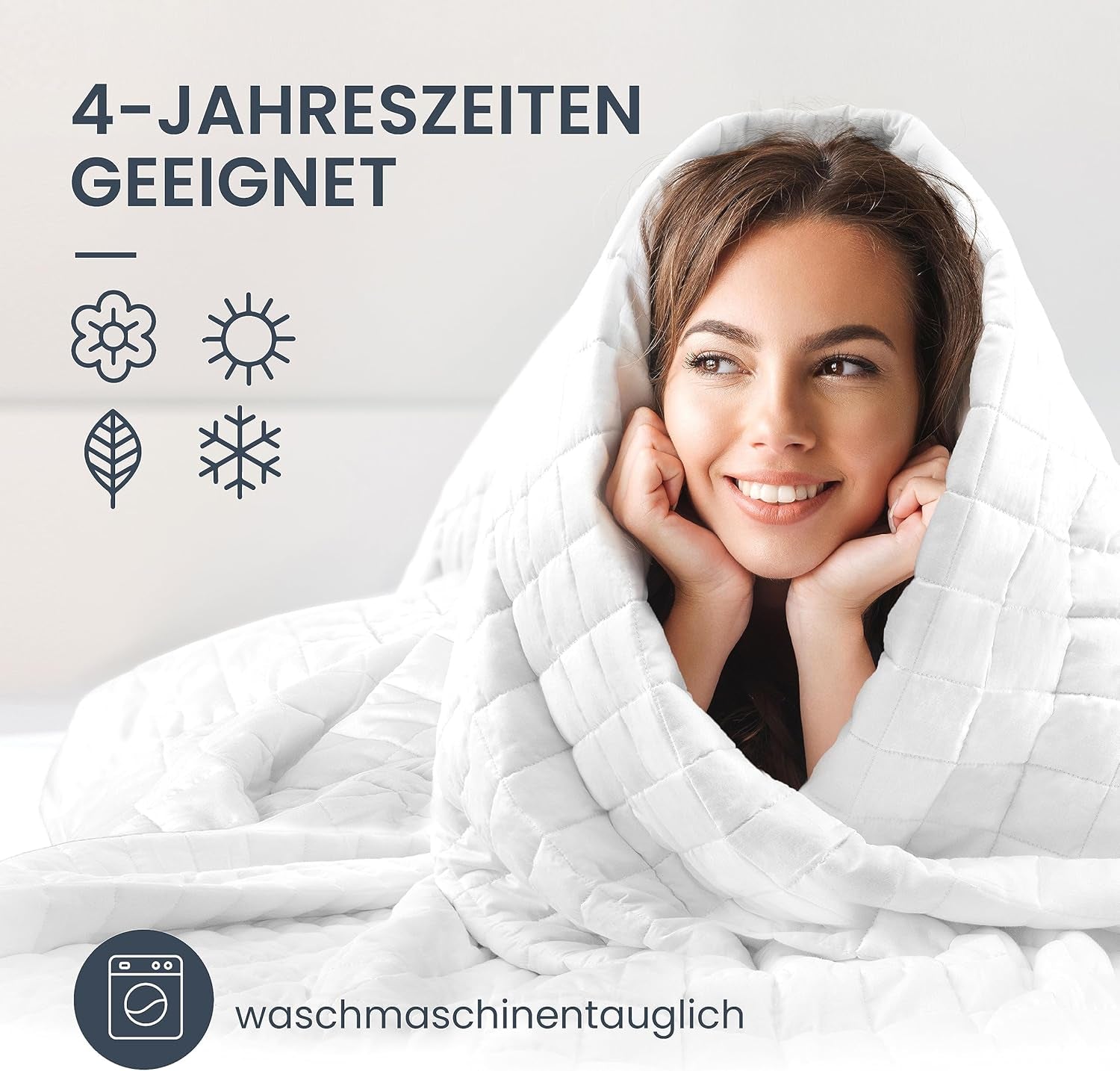 7 kg Therapiedecke I 135X200Cm I Für erholsamen Schlaf I Hochwertige Gewichtsdecke aus atmungsaktiver Baumwolle I Stressabbauend und therapeutisch – Inklusive Packbox mit Tragegriff Betten und Decken Besuche den mÃ¼d-Store