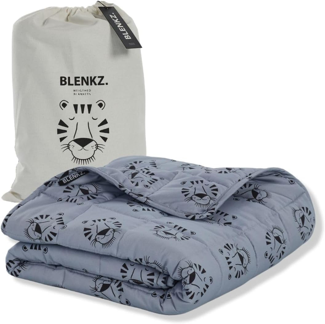 Beschwerte Babydecke | 3,5 kg | 100X150Cm | Therapiedecke | Gewichtsdecken | Schwere Decke (blaues Tigergesicht, 3,5 kg – 100 x 150 cm) BLENKZ Betten und Decken. Blaues Tigergesicht 3,5 kg – 100 x 150 cm