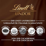 Lindt LINDOR Geschenkbox mit verschiedenen Pralinen, ca. 15 LINDOR-Trüffel, 4 Sorten (Milchschokolade, weiße Schokolade, dunkle Schokolade 60 % und Haselnuss), 187 g