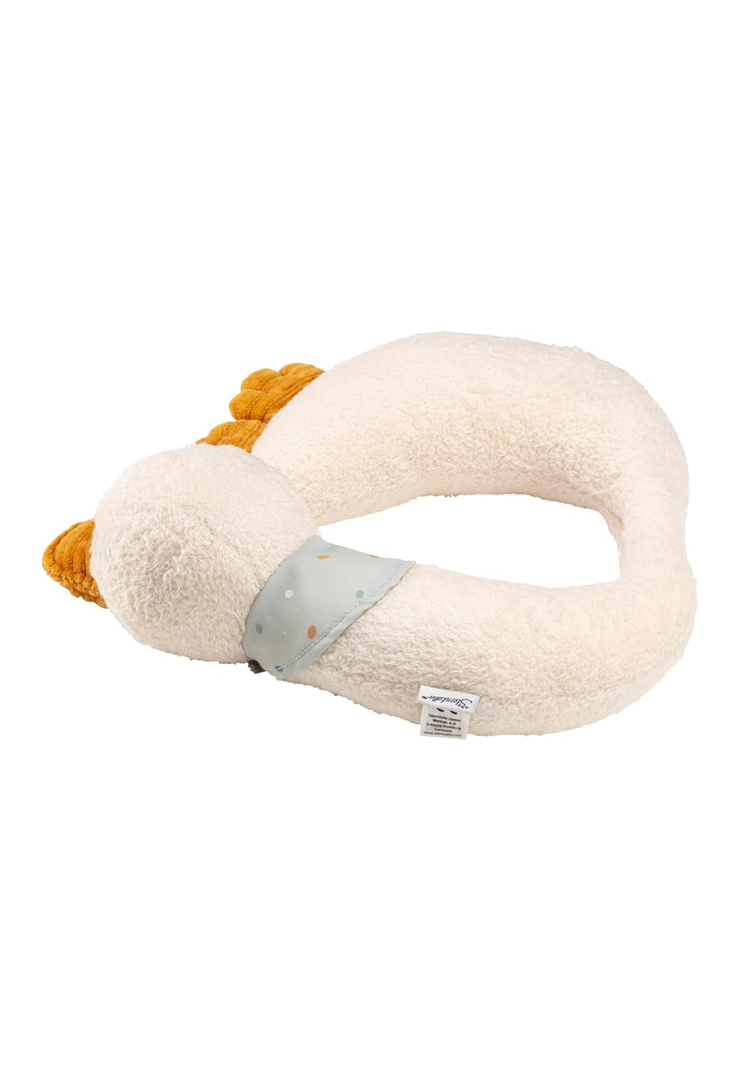 Edda Lou Enten-Nackenstütze, U-förmiges Nackenkissen, Tierkopfkissen für Jungen und Mädchen, ideal für Auto, Flugzeug und Reisen, orthopädische Nackenkissen, Naty Shop