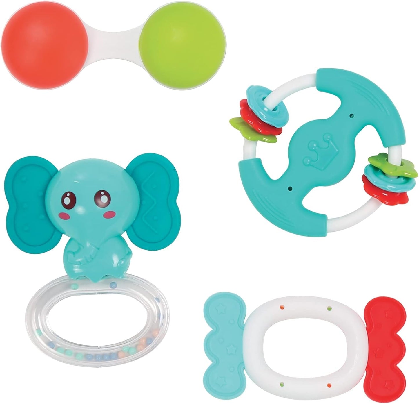 LUDI – Planet Bell – Babyspielzeug – ab 3 Monaten – lebendige Farben, verschiedene Texturen und originelle Form – fördert Feinmotorik und Geschicklichkeit. Bebe Naty Shop 4 Rasselspielzeuge