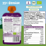 Pumpkin Organics Bio Gemüse-Getreide-Quetschie Kürbis, Birne, Apfel, Pflaume, Hafer ohne Zuckerzusatz¹ - ab 8 Monaten - als Snack oder Beikost für unterwegs (100g)