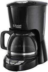 Russell Hobbs Kaffeemaschine [Digitaler Timer, Duschkopf für optimale Extraktion und Aroma] Textures+ (1 bis 12 Tassen, 1,25 l Glaskaraffe, Warmhalteplatte, Anti-Tropf-System) Filterkaffeemaschine 22620-56