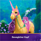 Unicorn Leaf Unicorn Academy – 28 cm großes Original-Ava-Einhorn aus der Netflix-Serie mit echter Mähne und Schweif, abnehmbarem Zaumzeug, Sattel und Bürste, für Kinder ab 4 Jahren