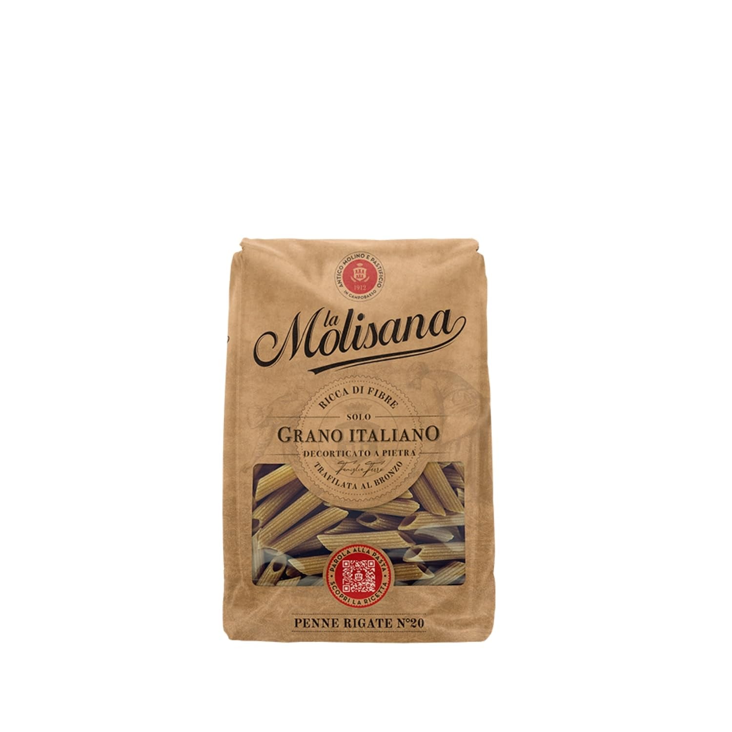 Nr. 20 Penne Régate Integrale Pastete 500 g – Packung mit 6 Stück
