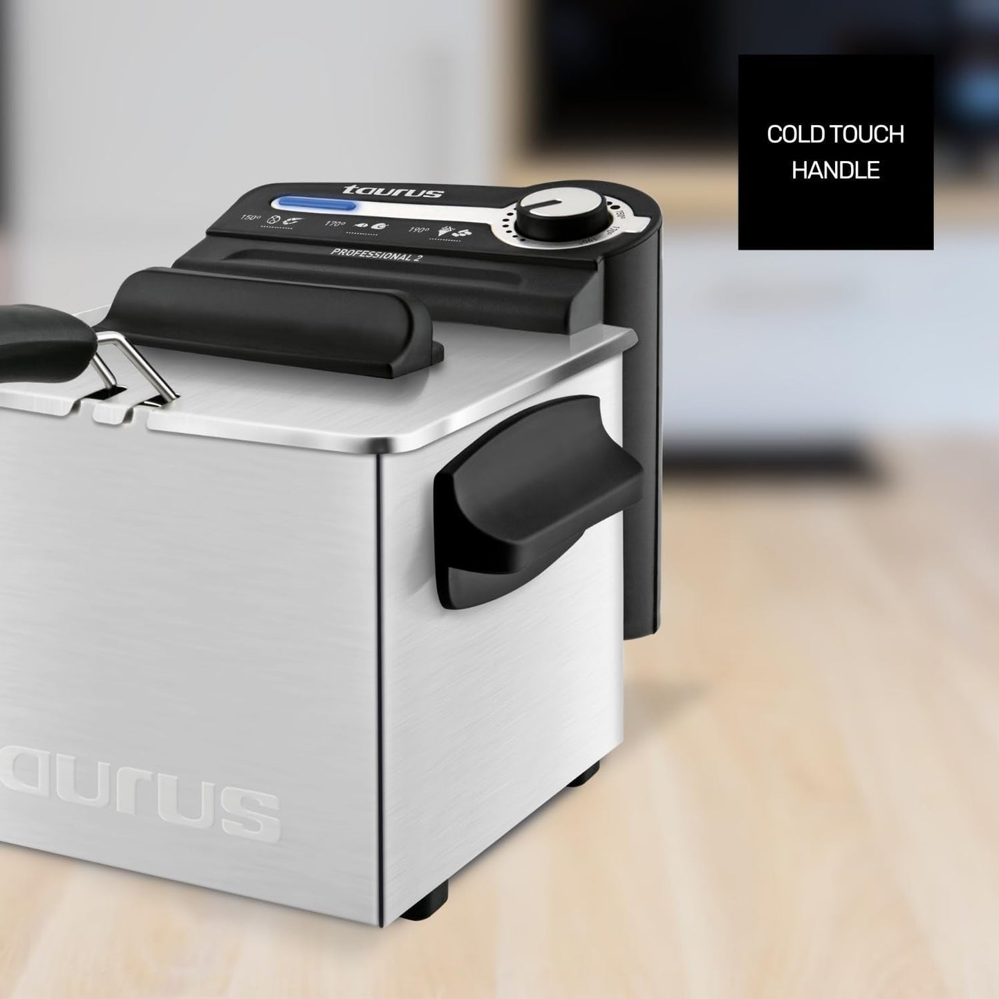 Taurus Professional 2 plus - Ölfritteuse, 2 Liter, 1700 W, 18/8 Edelstahl Haushaltsgeräte Naty Shop