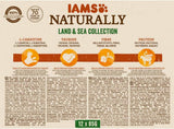 IAMS Naturally Senior Nassfutter in Soße – Hochwertiges Fleisch- und Fischnassfutter für ältere Katzen, Land & Sea Collection, 12 x 85 g