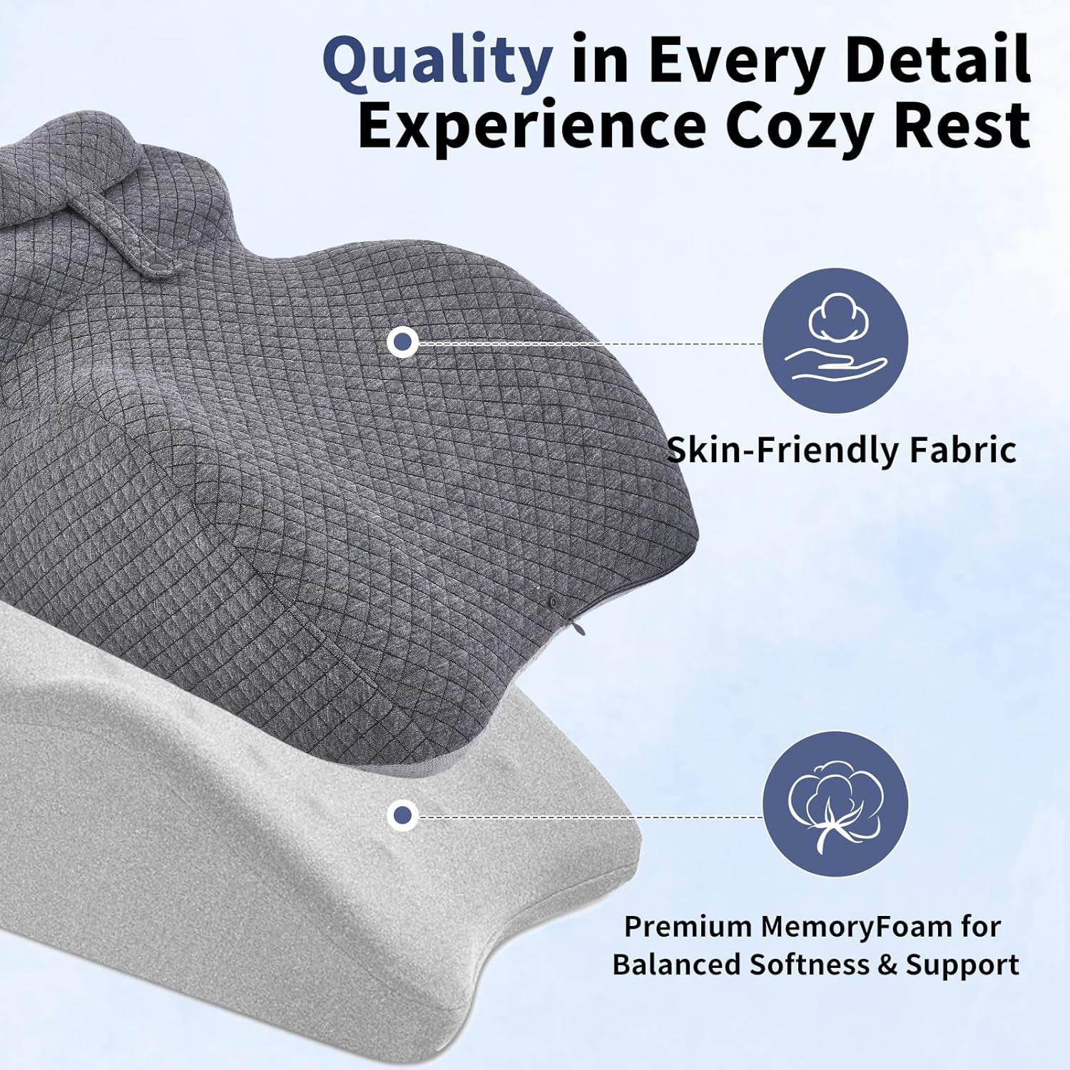 Lesekissen – Rückenkissen, verstellbare Kopfstütze, Lesekissen aus Memory-Schaum für das Bett, ergonomisches Nacken- und Beinkissen, Lendenstützkissen