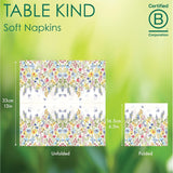 Talking Tables Table Kind Einwegservietten, weiche Papierservietten, Einwegservietten mit Blumenmuster, für Hochzeiten oder den täglichen Gebrauch, umweltfreundlich, kompostierbar, recycelbar