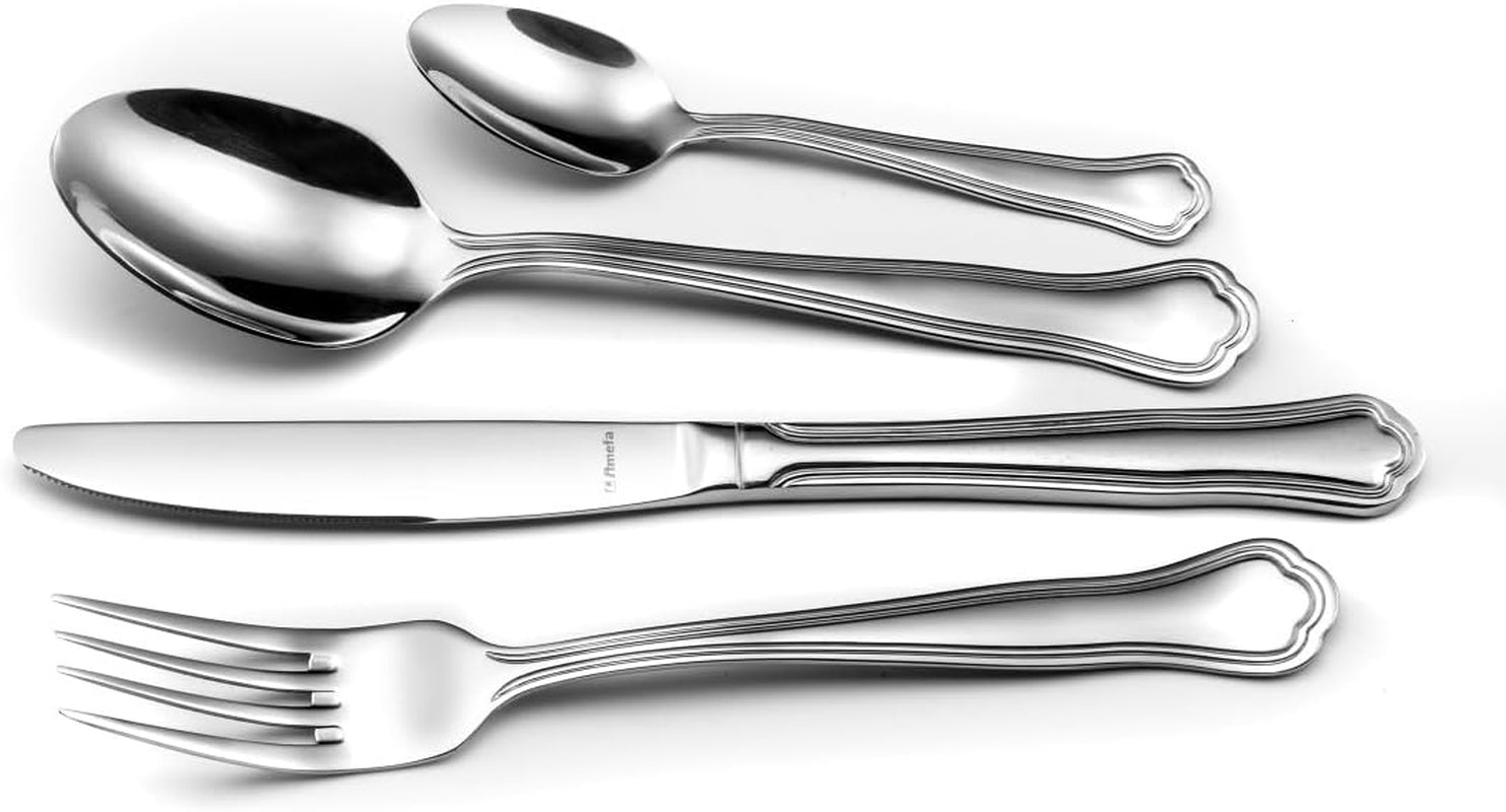 Amefa Besteck CONTOUR URFE, 6 Personen, Edelstahl poliert, 24 Teile Kitchen Naty Shop