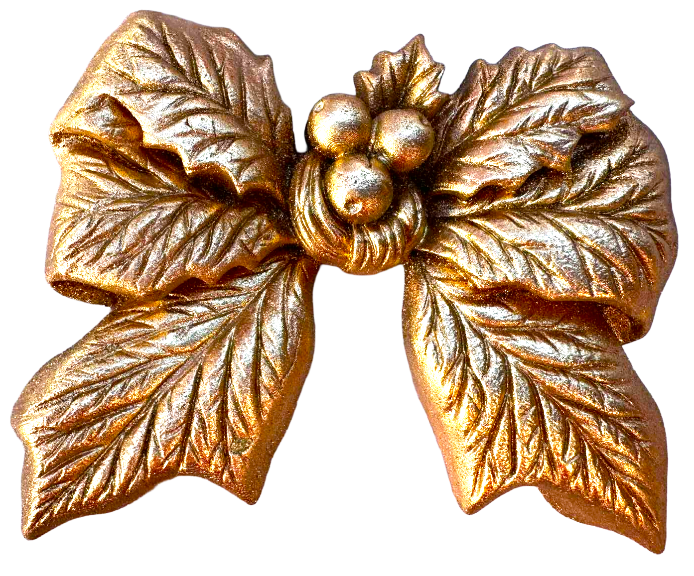 Zarte essbare Weihnachtsdekorationsblume – Größe 7,5 cm. Süßer Geschmack und goldenes Aussehen