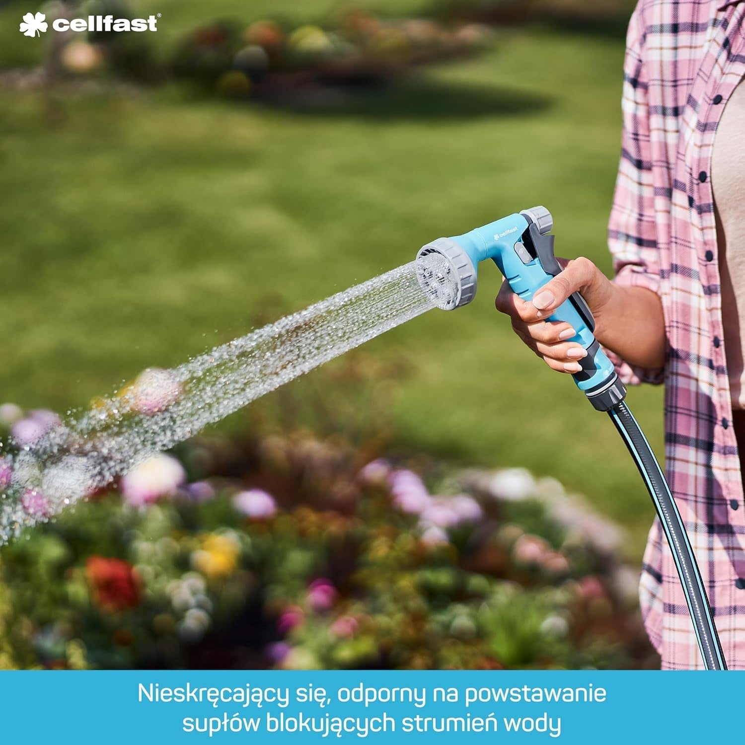 Gartenschlauch Cellfast MULTIFLEX PRO, langlebig, 6-lagig, ATS2-Strickgeflecht, UV- und algenbeständig, schwermetallfrei, Samttechnologie, 35 bar, -20/+65°C, 3/4", 30m