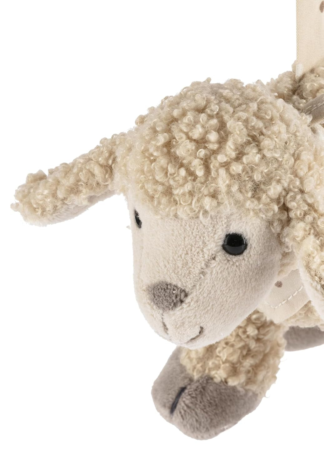 Sterntaler Flocke-Schaf-Spielzeug-Anhänger – weiches Stoff-Kinderwagen-Spielzeug – Baby-Hängespielzeug – Sandfarbe, sternförmige Aufhängung, Spielbogen-Anhänger, Bebe Toys Naty Shop