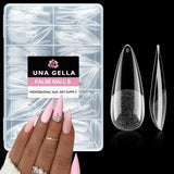 Ballerina-Gel-Nagelspitzen, 216 Stück, 12 Größen, weiche Gel-Nagelspitzen, vollständige Abdeckung, Nagelverlängerungs-Set, halbmatt, DIY, Heimkunst
