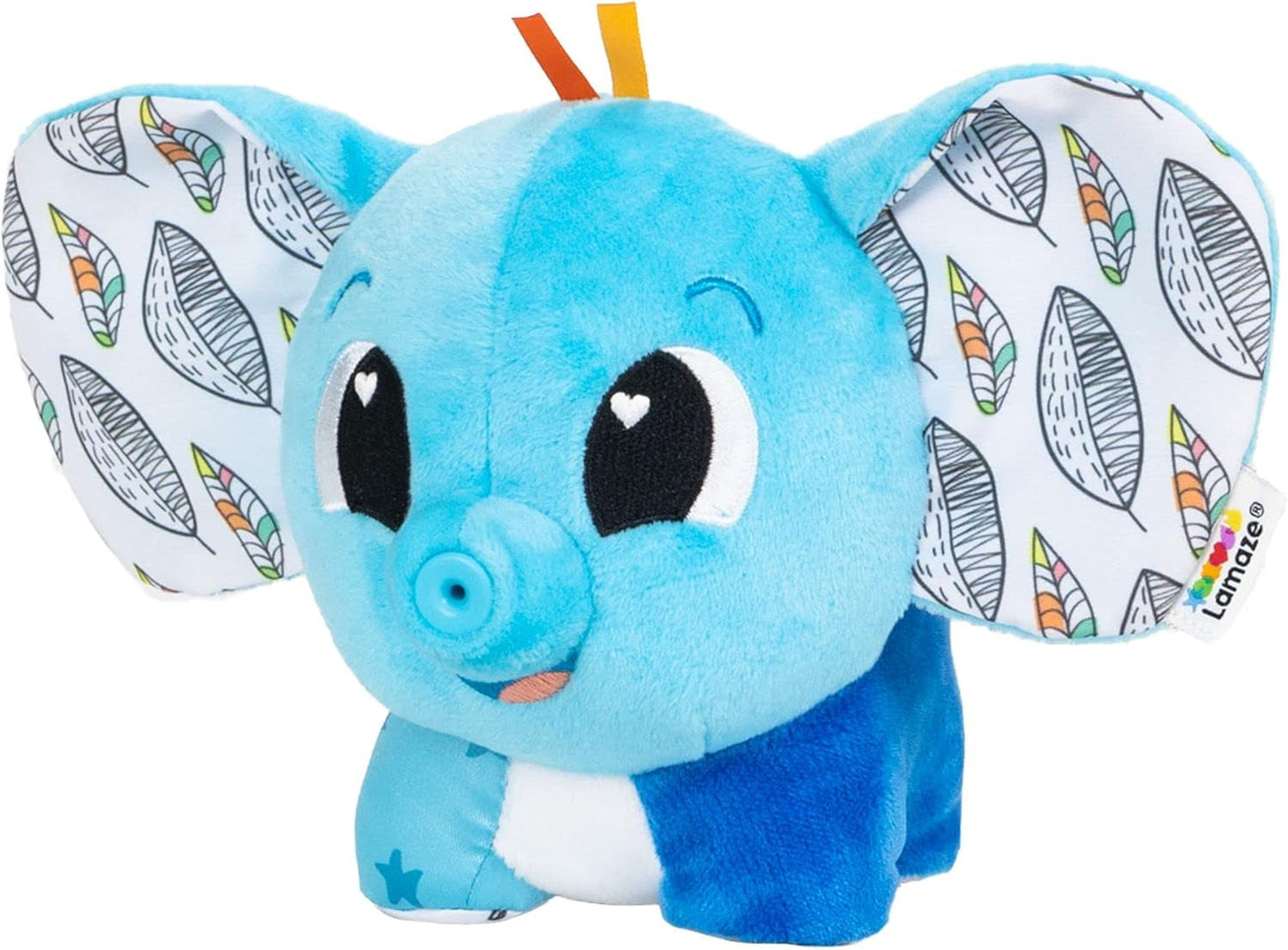 LAMAZE Elefant Puffaboo, Spielzeug für Neugeborene, sensorisches Babyspielzeug, Geschenk für frischgebackene Eltern, Entwicklungsspielzeug für 3 Monate alte Jungen und Mädchen, L27467 Babyspielzeug Naty Shop Modern
