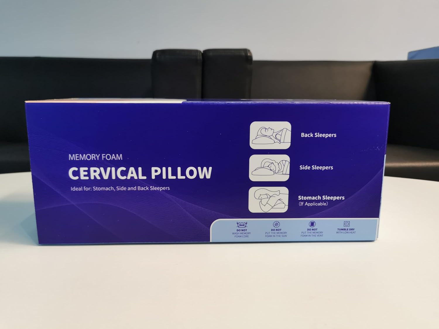 Nackenschmerzkissen, ergonomisches orthopädisches Nackenkissen, seitliches Rücken-Bauchkissen aus Memory-Schaum, Anti-Schnarch-Kissen für Männer und Frauen (62 x 34,5 x 12/8 cm). Orthopädische Nackenkissen von Naty Shop