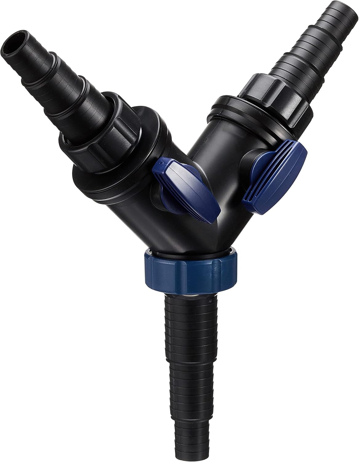 OASE 56668 Y-Verteiler 1 1/2 Zoll, Schwarz – Wasserverteiler, Universal-Stufenanschluss, Verteiler, Pumpenzubehör