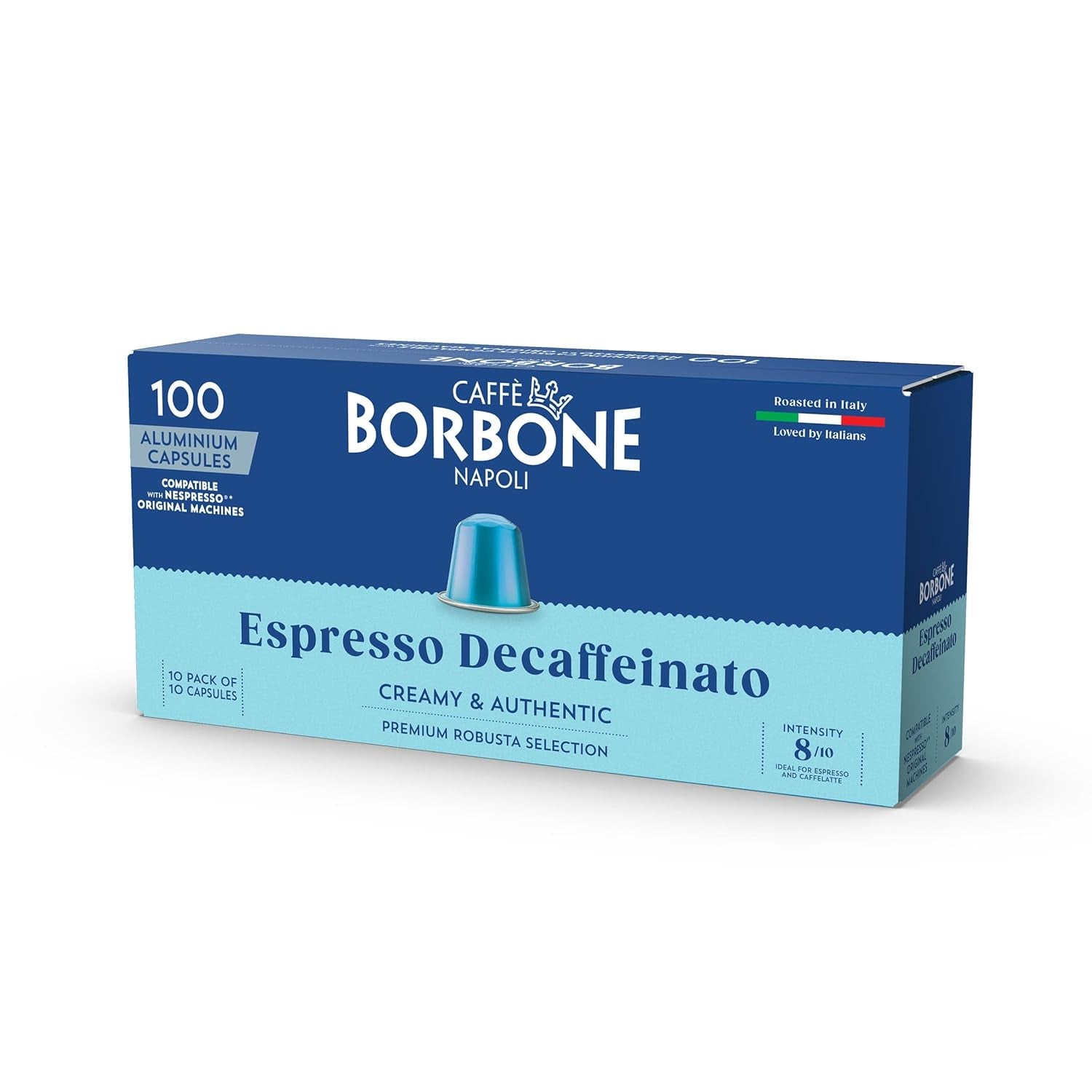 Caffè Borbone Decaffeinato – 90 Kaffeekapseln – cremig & authentisch – Kompatibel mit Nespresso®* Haushalts-Espressomaschinen