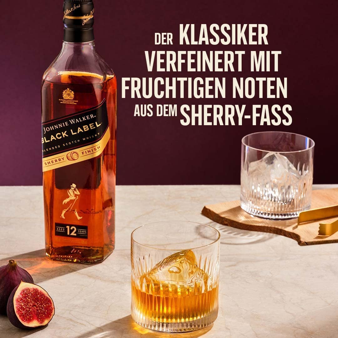 LINDOR Schokokugeln mit Haselnüssen, 1 kg Beutel + Johnnie Walker Sherryfass 0,7 Liter