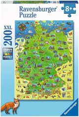 Ravensburger Kinderpuzzle – Farbige Deutschlandkarte – 200-teiliges Puzzle für Kinder ab 8 Jahren. Puzzle Naty Shop Standardtitel
