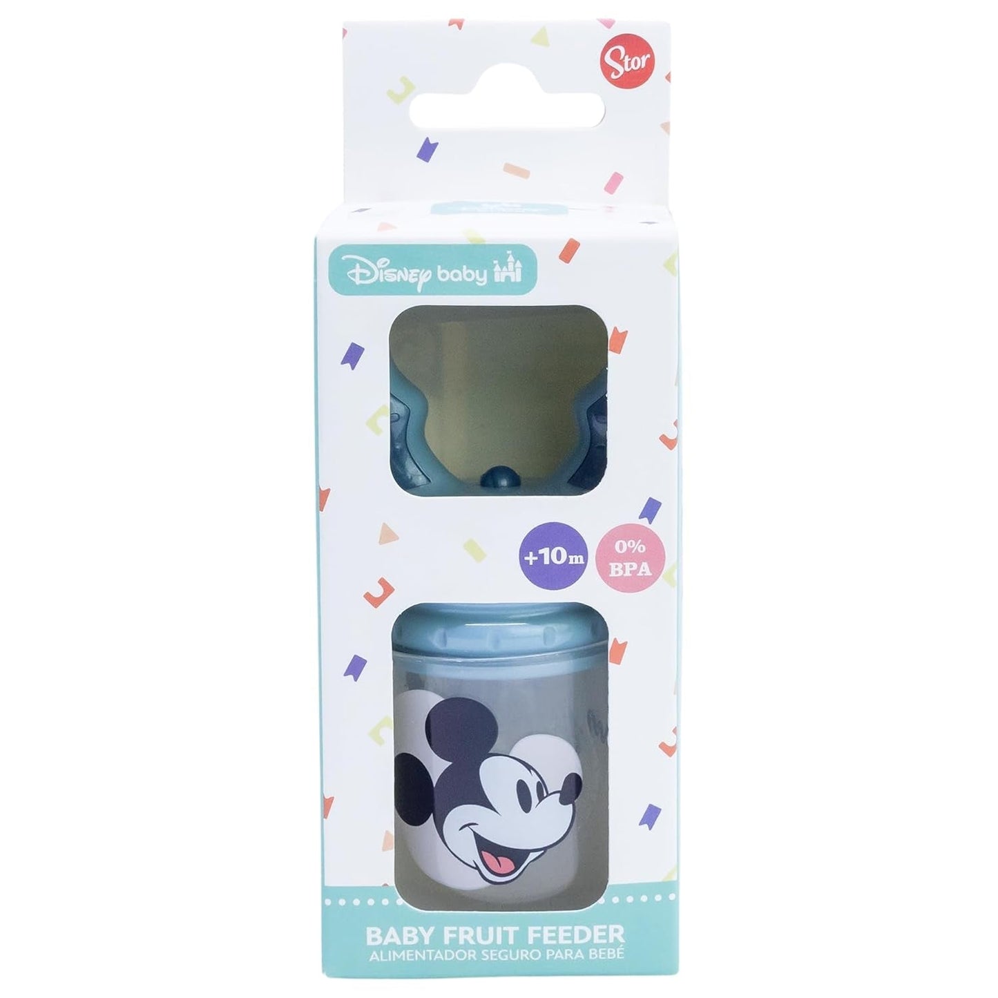Tataway Disney Mickey Mouse Baby Fruit Schnuller aus BPA-freiem Kunststoff mit Würgefunktion, waschbar und wiederverwendbar