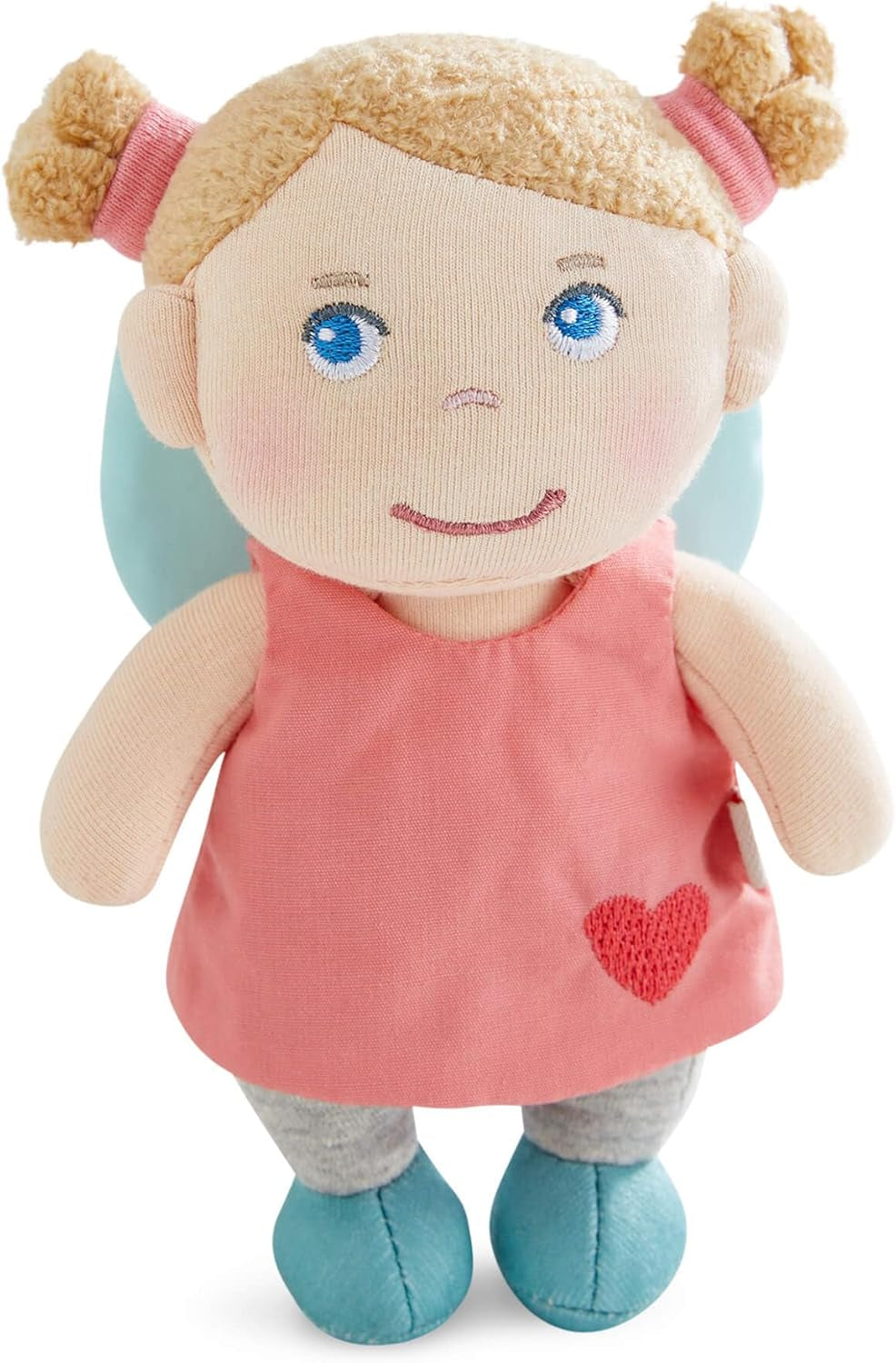 HABA Schutzengel Lore – Flauschige Textilpuppe (15 cm), perfektes Willkommensgeschenk für Babys und Kleinkinder – Waschbar bei 30 °C – 2011870001