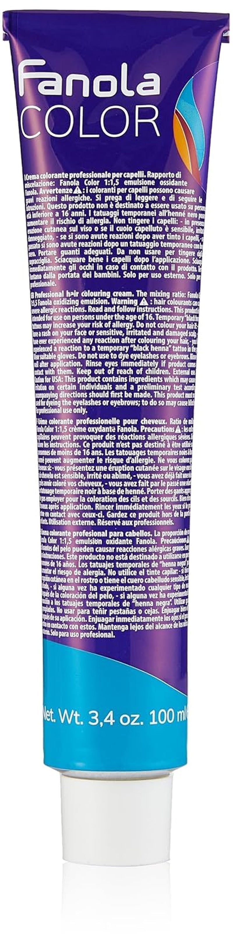 Fanola crema colore Farbcreme 7,0 Blond, 100 ml Haarfärbemittel Naty Shop 10,1 Platin-Aschblond