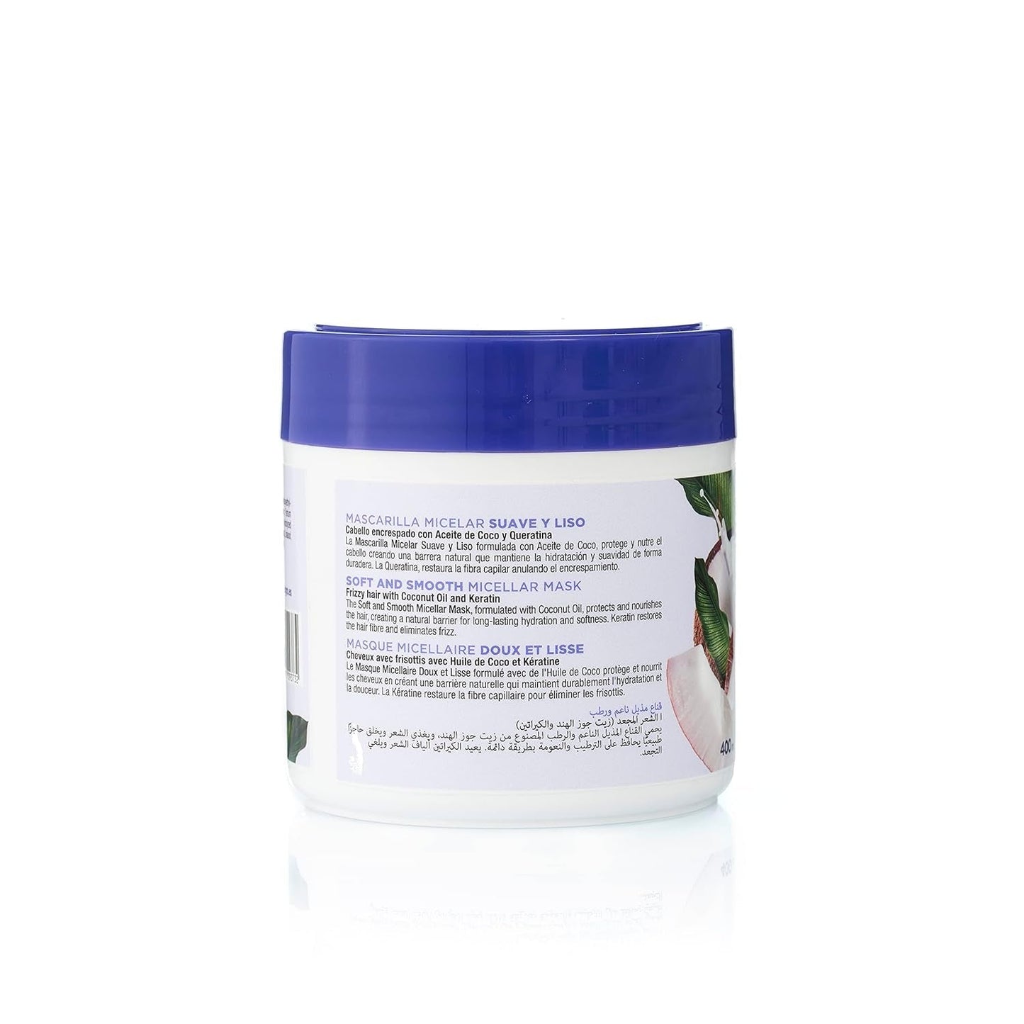 Schwarze Tulpenmaske, weich und geschmeidig, 400 ml Naty Shop Haarmaske